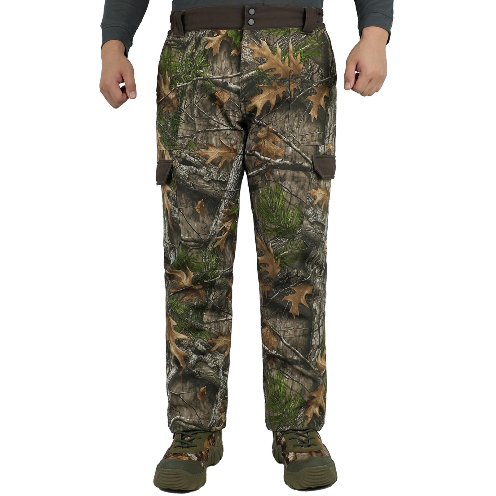 

Bionic Tree Camouflage Fleece Softshell Pants for Autumn/Winter Hiking, Hunting, & Mountaineering (Multi-Pocket, P20) 38W x 30L