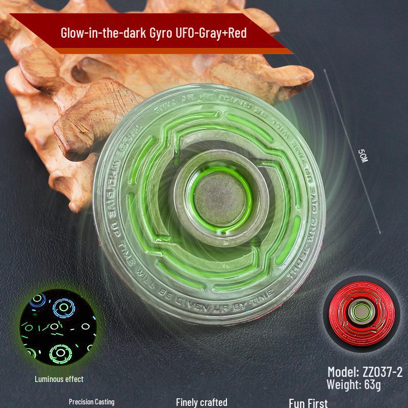 Luminous All-Metal Finger Spinner Set - Long Spin Time & Stress-Relief Toy