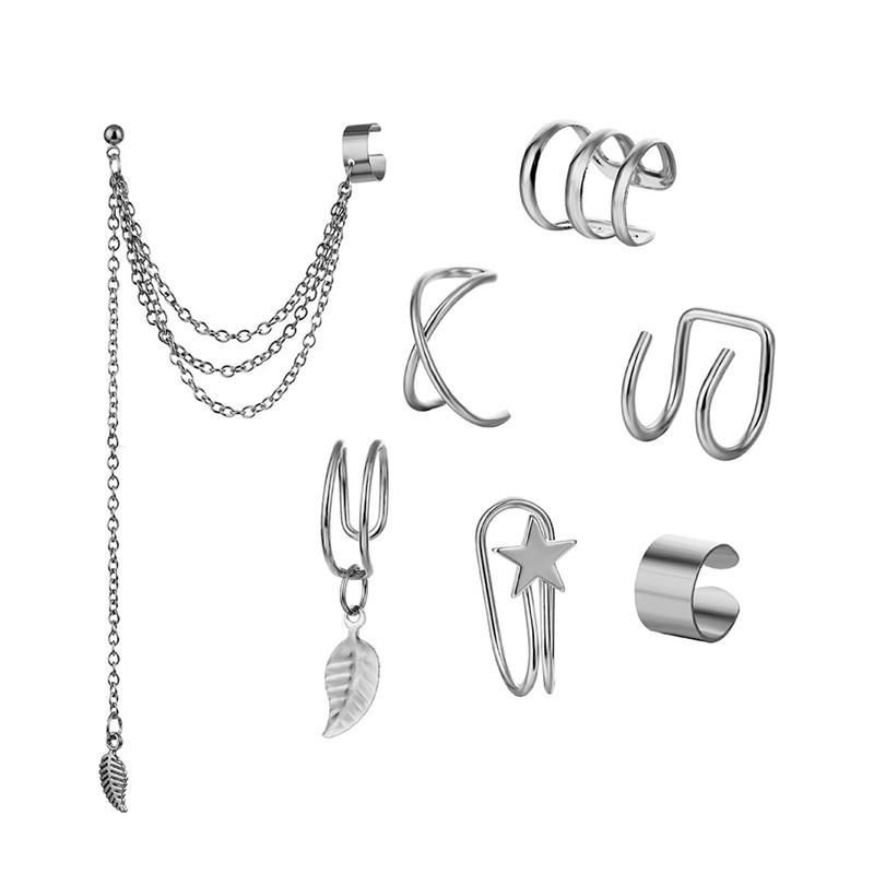 ORAZIO Set Da 20 Orecchini A Polsino Per Cartilagine – Non Piercing – Misti Oro, Argento E Rosa – Regolabili E Fissi – Per Uomo E Donna