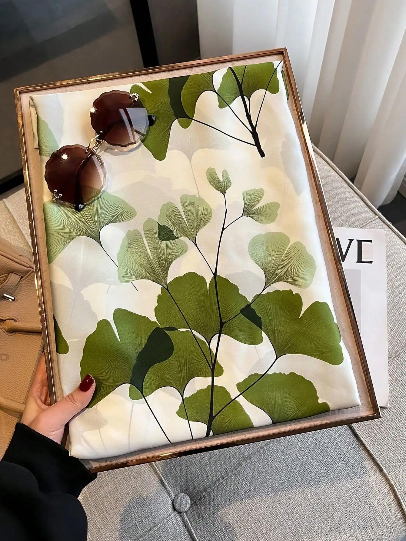 

Принт Квадратный Шарф Винтажный Имитация Шелка Шаль Шарф Элегантный Узор Кашемировый Женский Ветрозащитный Уличный Головной Убор