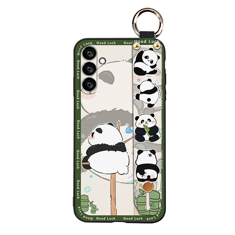 Ring Anti-knock Phone Case For Samsung Galaxy A24/SM-A245F/A25 5G Shockproof Wristband Waterproof Fashion Design Panda