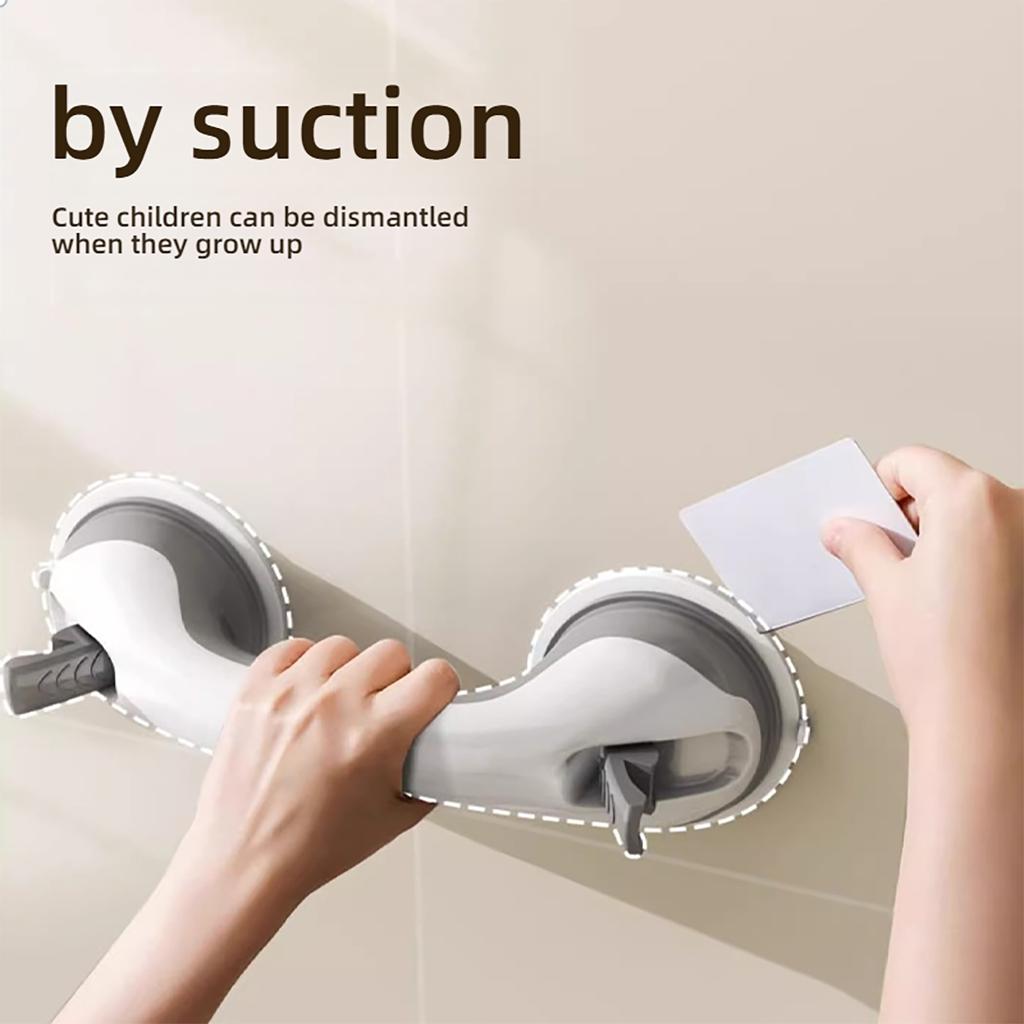 Nail-free suction cup handrail suction wall glass door handle bathtub shower handle handrail disabled elderly safety handle