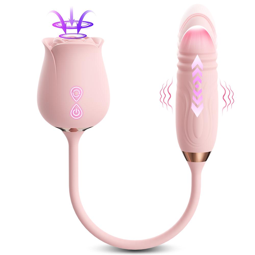 Sucking Thrusting Vibrator For Women Nipple Clit Stimulator Powerful Vibrating Egg Tongue Licking Clitoris Sucker Sexy Toy Dildo