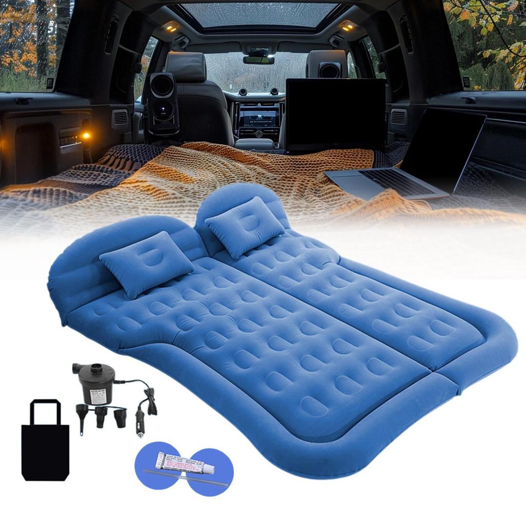 Inflatable Car Air Mattress Accessory Waterproof with Pump Bed Back Seat for Automotive