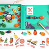 Kids Montessori Toy Wooden Magnetic Fishing Game Fine Motor Skill Counting Catch ABC Alphabet Fish Cognitive Toys Spelling Games