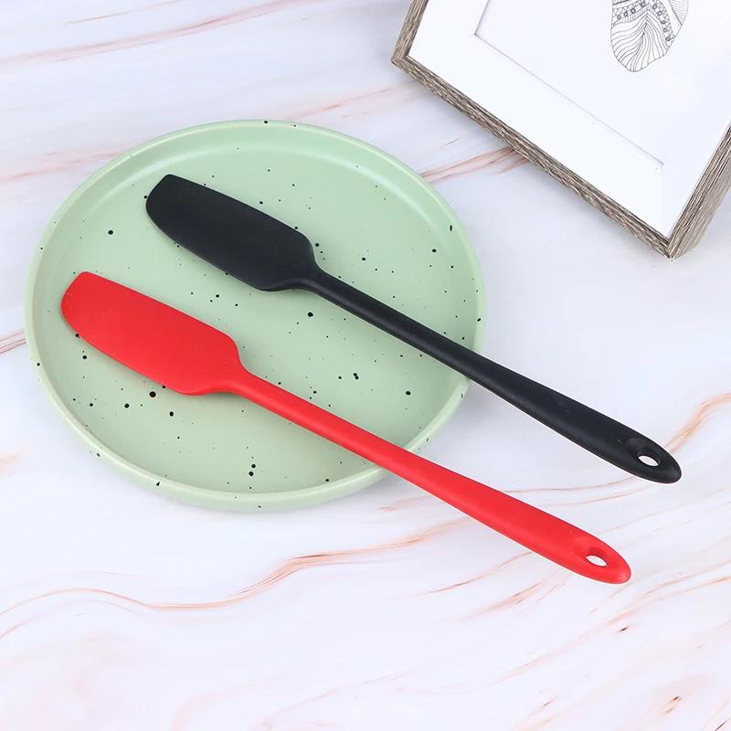 1Pc Long Handle Silicone Spatula Heat Resistant Flexible Non-Stick Slim Spatula DIY Cake Cream Scraper Baking Tool