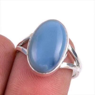 Natural Owyhee Opal Gemstone 925 Solid Sterling Silver Jewelry Ring Size 7 Y5D29