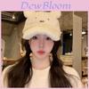 Cartoon Bunny Embroidered Fleece Baseball Cap For Winter Girls And Women