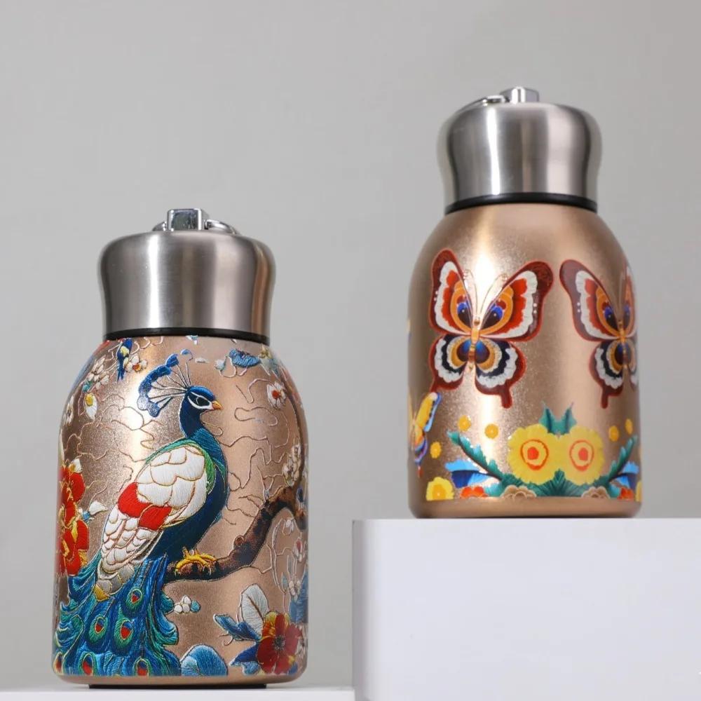 Portable 304 Stainless Steel Insulated Cup 300ml Mini Coffee Mug Leak-Proof Double Wall Pocket Cup Travel