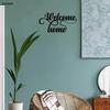 Wrought Iron Welcome Home Wall Sign Metal Welcome Plaque