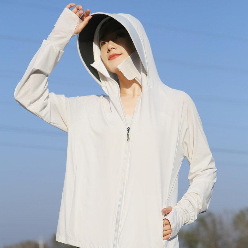 Sunscreen Clothing Women's 1011 New Large Brim Summer Ice Silk Skin Clothing Jacket Light and Breathable Loose Sunscreen Clothing