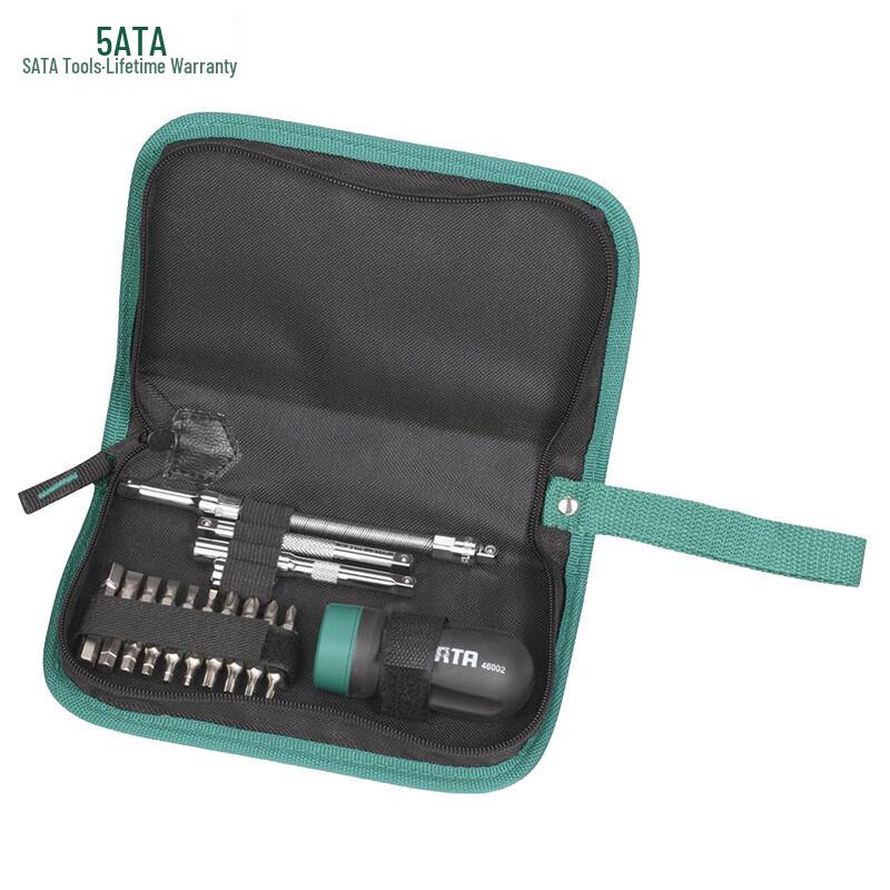 SATA 25-Piece Ultra-Short Ratchet Screwdriver Bit Set 25-Piece Set