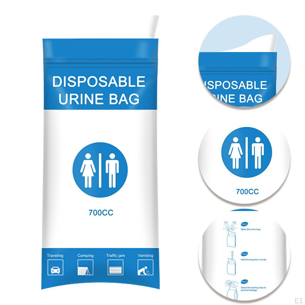 10x Emergency Urinal Bags 700cc Vomit for Hiking Traffic Jams Children