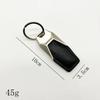 Laser Engrave Vintage Keyring for Men Women Metal Leather Car Keychain Personalize Company Key Chain Ring