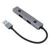 AI Powered USB Hub Voice Control Aluminum Alloy Shell USB 2.0 Hub Adapter for Computer Laptop Tablet