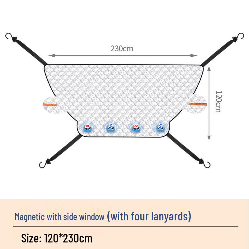 Magnetic Anti-Freeze Windshield Cover: Thickened Sunshade & Snow Protector