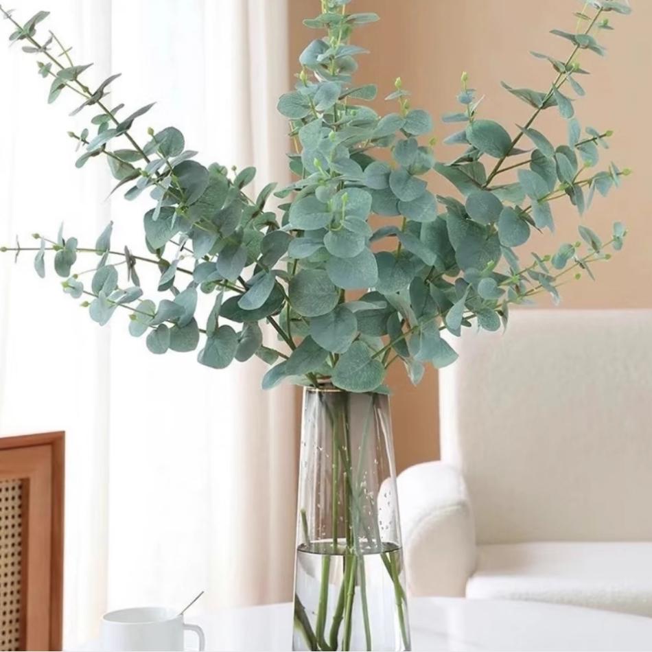 10pcs Artificial Eucalyptus Stems Leaf Home Flowers Bouquet Centerpiece Wedding Christmas Decor Fake Eucalyptus Greenery