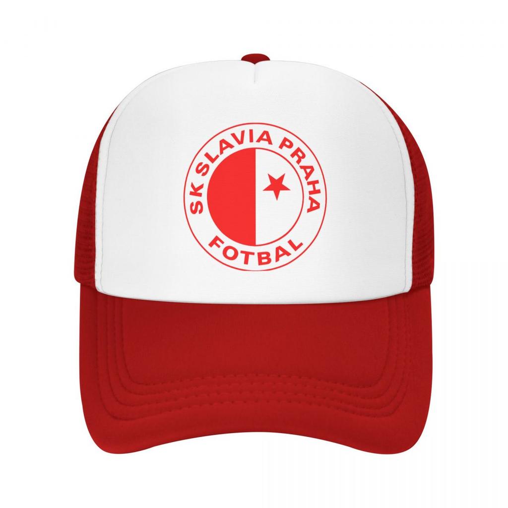 SK Slavia Praha Outdoorová sportovní čepice Baseballová čepice Unisex Dámská nastavitelná čepice Módní letní čepice