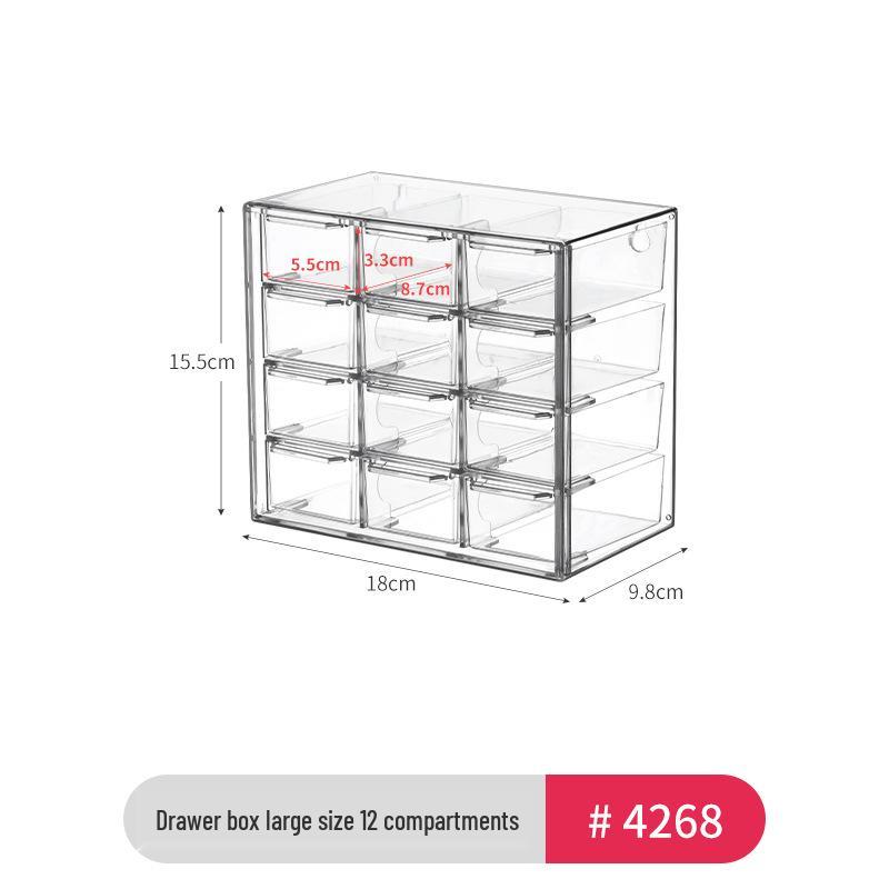 Armoire Miroir de Salle de Bain en Acrylique & Support de Rangement pour Cosmétiques
