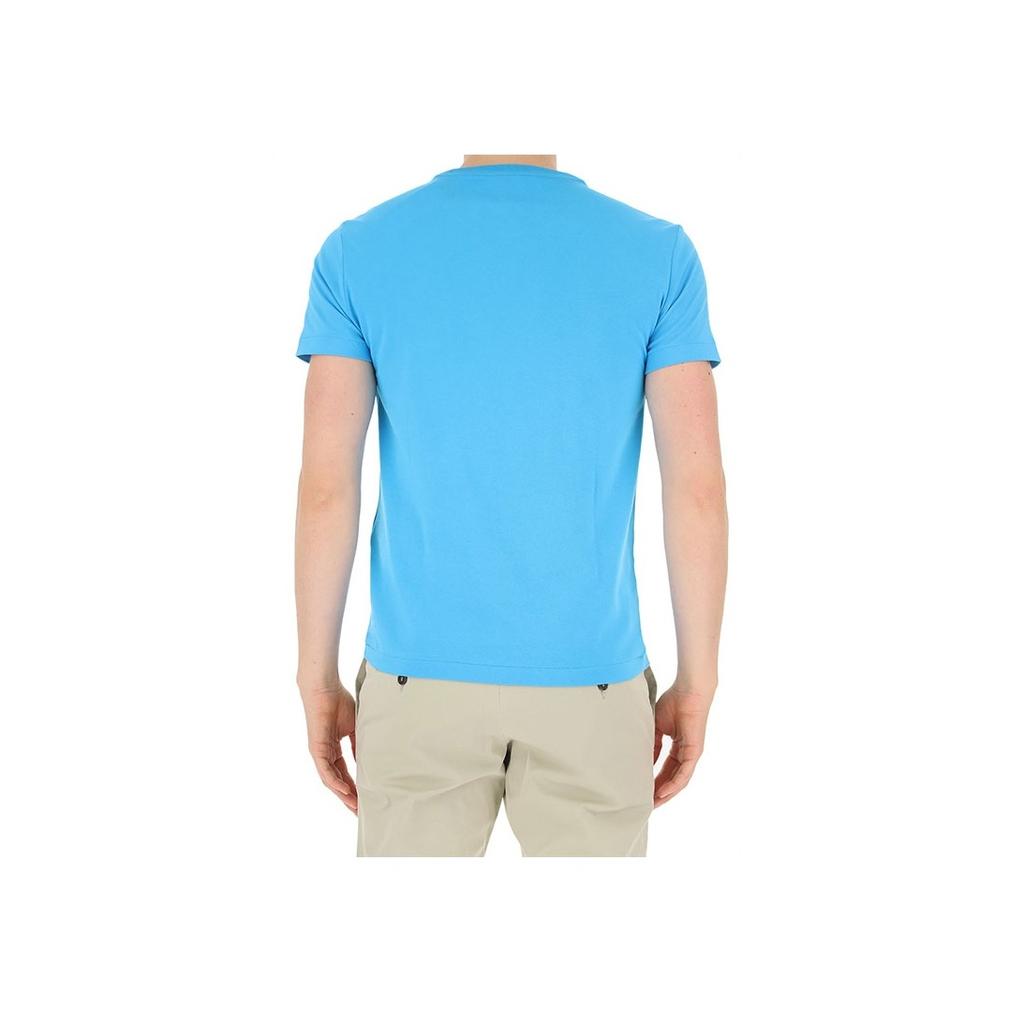 Polo Ralph Lauren Embroidered Logo Crew Neck Short Sleeve T-Shirt Men Tops Light-Blue 710671438-217