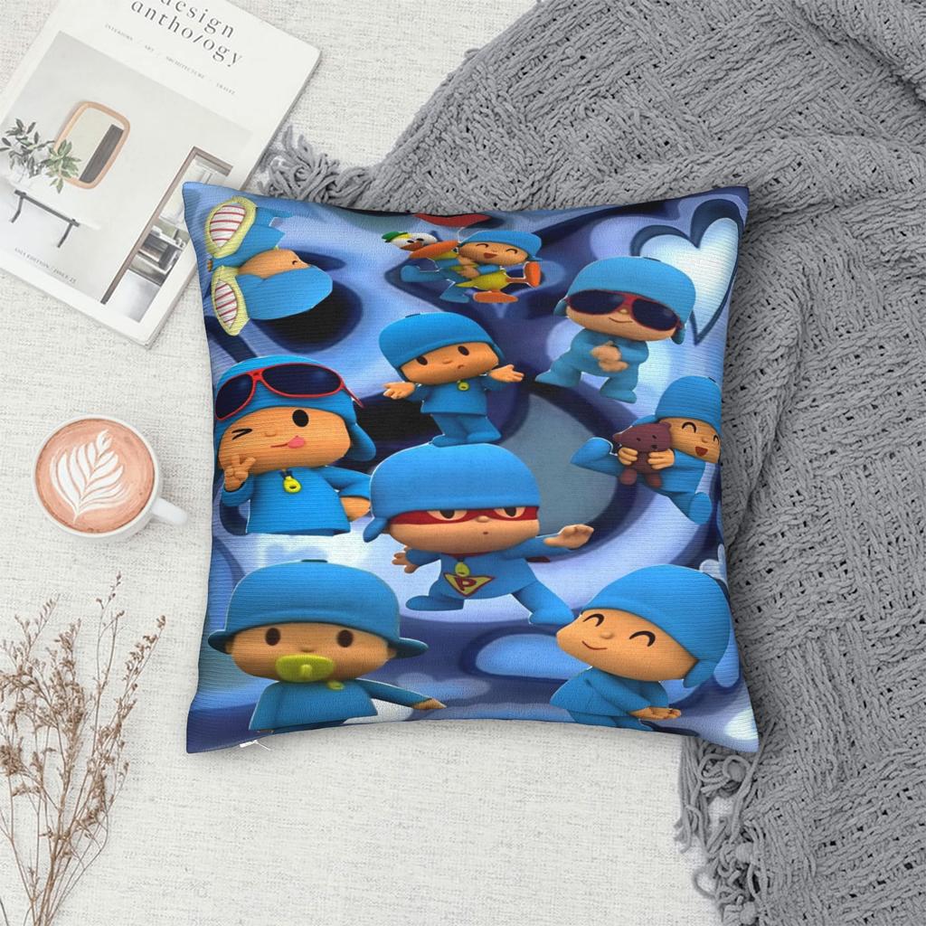 Pocoyoes Cartoon Comdy Printing Pillowcases Cushion Cover Throw Pillow Cover Warm Home Decor Square Multiple Sizes