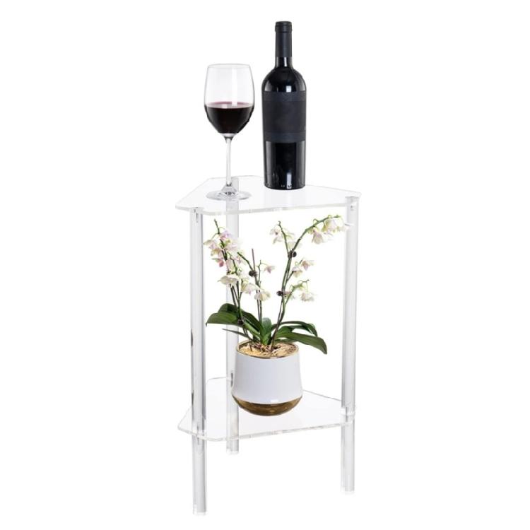 Acrylic Table with Clear Top Elegant Living Room Furniture Transparent Storage Rack for Office or Residential Use
