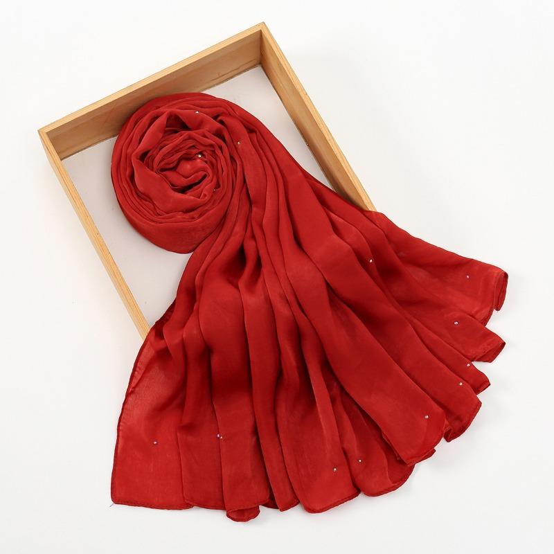 

Хит продаж новый шелковый шарф из тутового шелка с цветными бриллиантами, универсальный женский шарф, модный длинный тонкий дышащий платок на голову, длинный шарф 180*90cm