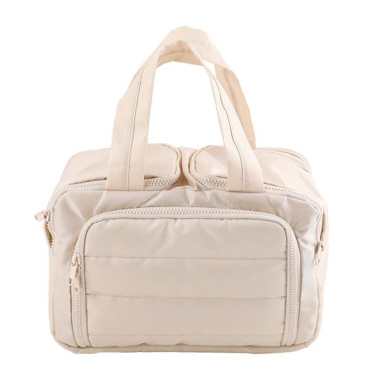 Travel Cosmetic Bag Large Capacity Quilted Makeup Bag Portable Cosmetic Toiletry Organizer with Dry Wet Separation