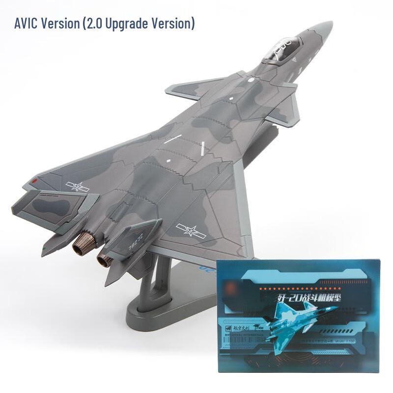 J-20 Stealth Fighter Metal Aircraft Model (1:100 Scale)