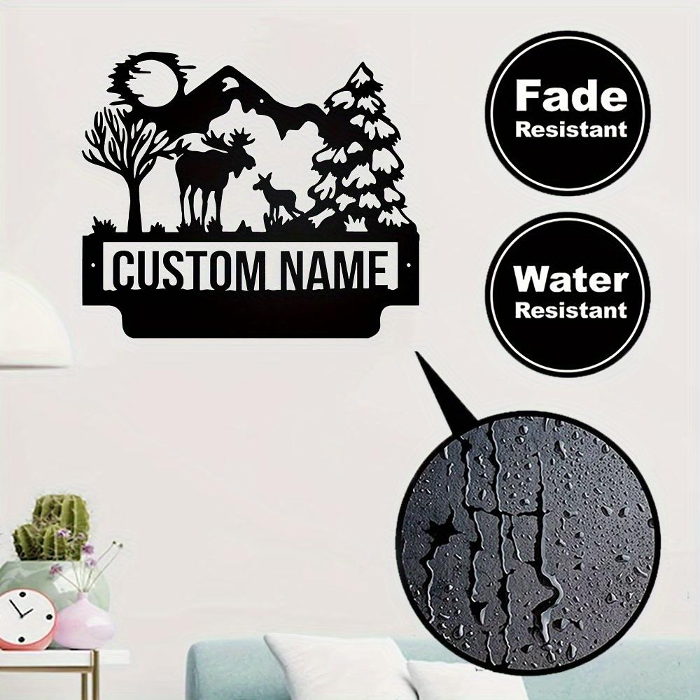 Unique Handcrafted Personalized Retro Metal Deer Family Sign Custom Nameplate AAA Grade Outdoor Decor