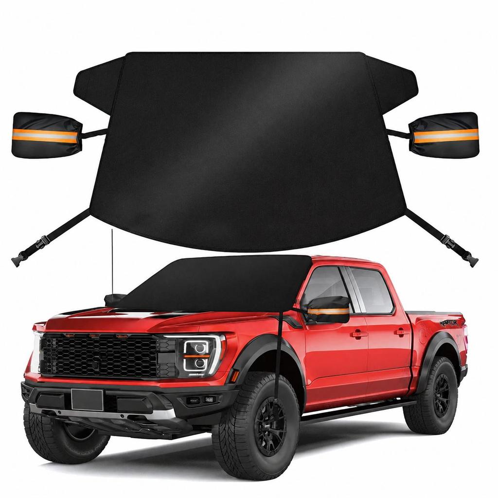Windshield Cover Car Windshield Snow Cover with Side Mirror Covers 600D Car Windshield Snow and Ice Cover Front Window Cover Fits Most Cars Truck