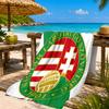 Hungarian Football Emblem Beach Towel, Quick-drying, Easy to Care for, Suitable for Both Fitness and Beach Vacations,Sports Essential