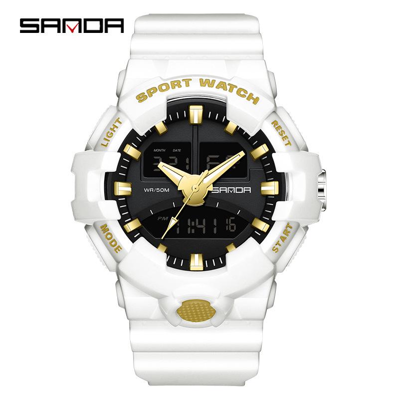 Sanda Luminous Unisex Multifunctional Casual Electronic Watch