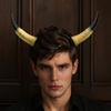 Accesorio para el Cabello con Cuernos Desmontables, Diadema de Cabeza de Carnero para Halloween, Tocado de Diablo para Peinado Gótico, Fiesta de Carnaval, Accesorio de Cosplay para Festival,