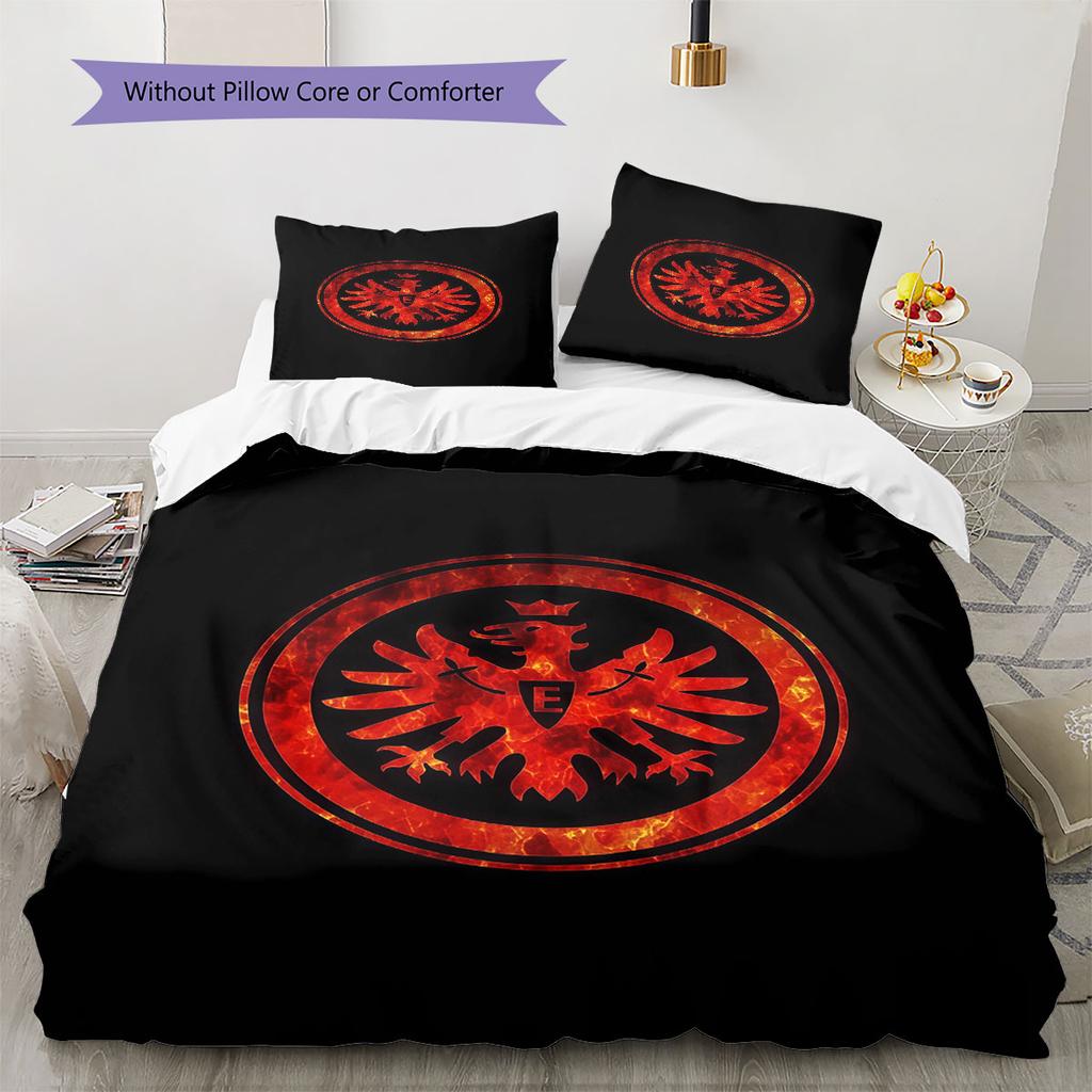 Vzorové povlečení Eintracht Frankfurt Domácí dekorace Narozeninový dárek ( 1 povlak na peřinu + 2 povlaky na polštář, bez náplně),merchandise pro fanoušky.