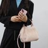 Soft Plush Women's Handle Shoulder Bags Simple Classic Faux Fur Female Purse Crossbody Bag Fall Winter Luxury Furry Handbags