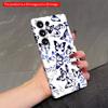 2DFlat Samsung Phone Case Blue Butterfly & Floral Pattern Phone Case Applicable To Galaxy S22 S23 S24 S25ULTRA S26 A12 A13 A14 A15 A16