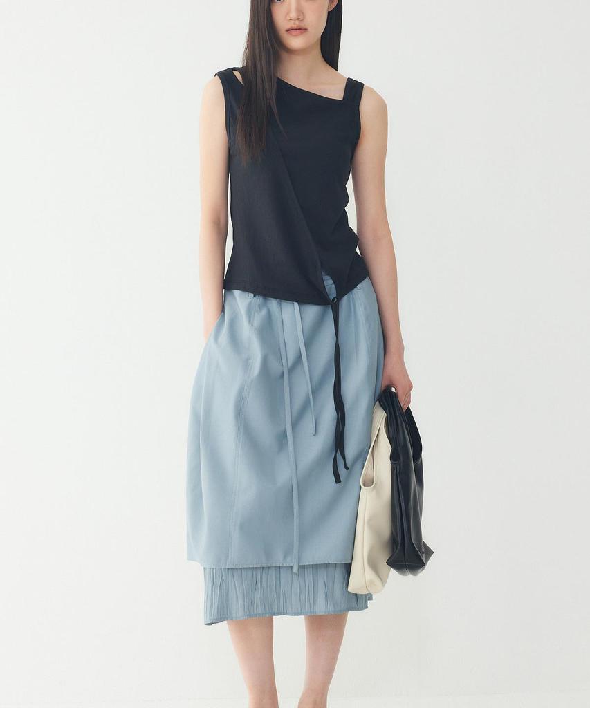 STUDIO TOMBOY Layering Pleated Point Skirt_Sky Blue 9106232201
