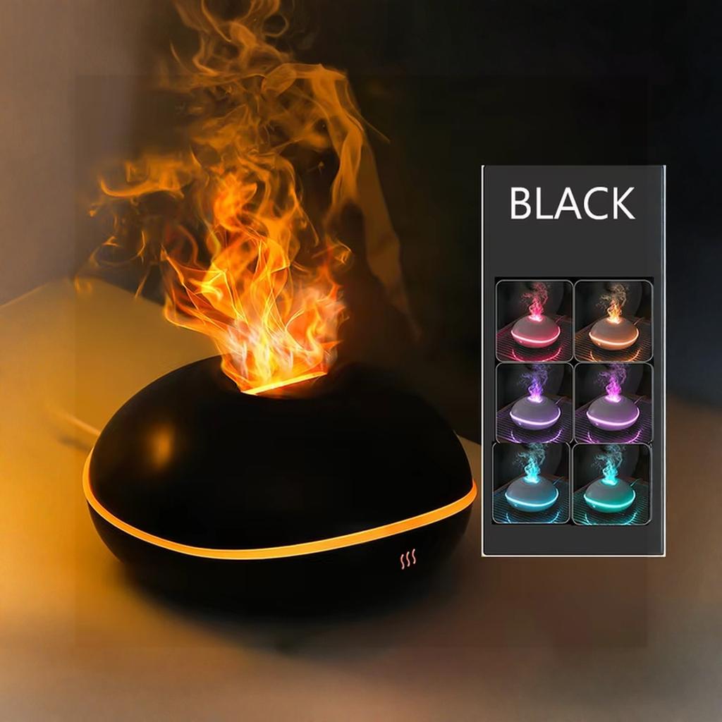 Aroma Diffuser Desktop Humidifier 7 Colors Flame Oil Diffuser