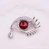 Waterdrop Crystal Eyes Brooches For Women Rhinestone Enamel 4-color Eyes Office Causal Brooch Pins Gifts