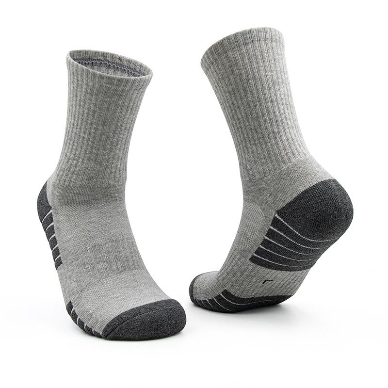 5 Pairs of Men's and Women's Basketball Thickened Towelling Mid-calf Cotton Breathable Professional Sports Socks