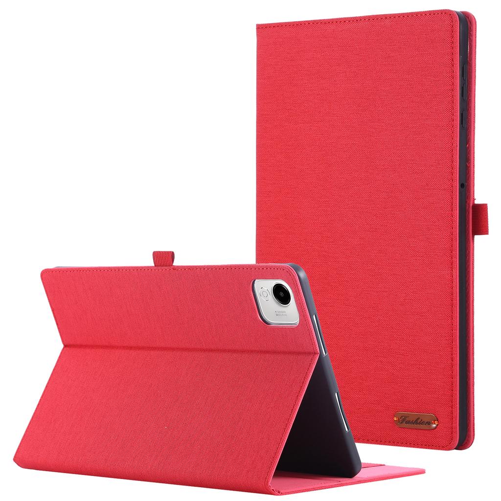For Honor Pad X9a Leather Case Card Holder Cloth Texture Tablet Stand Cover