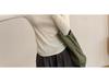 French Chic: Low Neck Knitted Tops for Women - 2025 Spring/Summer Long Sleeve Clavicle Sweater