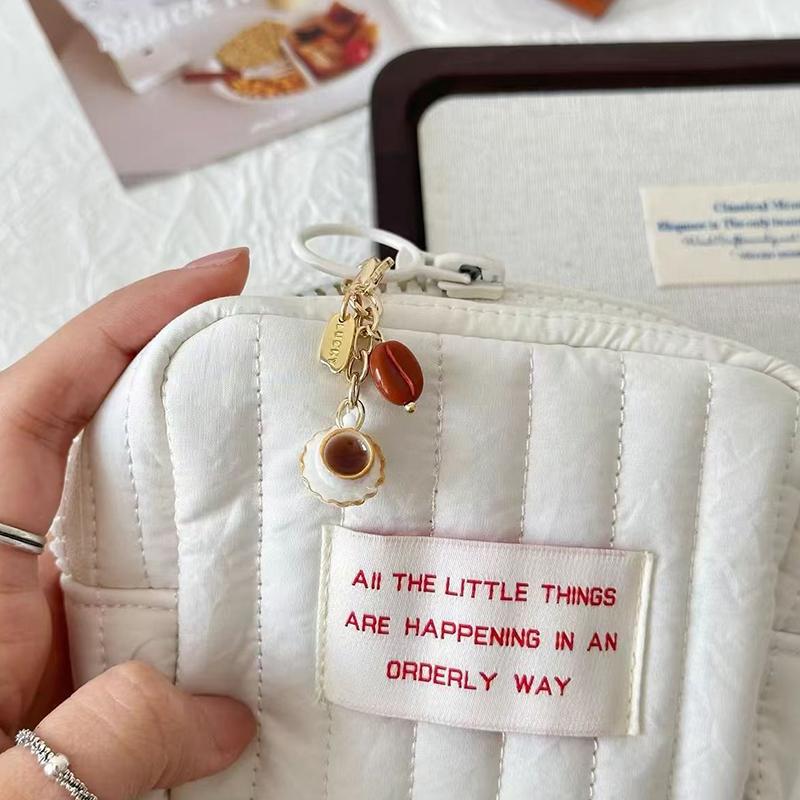 Creative Unique Doughnut Bread Coffee Phone Charm Strap Pendant Lanyard Simulated Food Toys Keychain Bag Accessories Gift