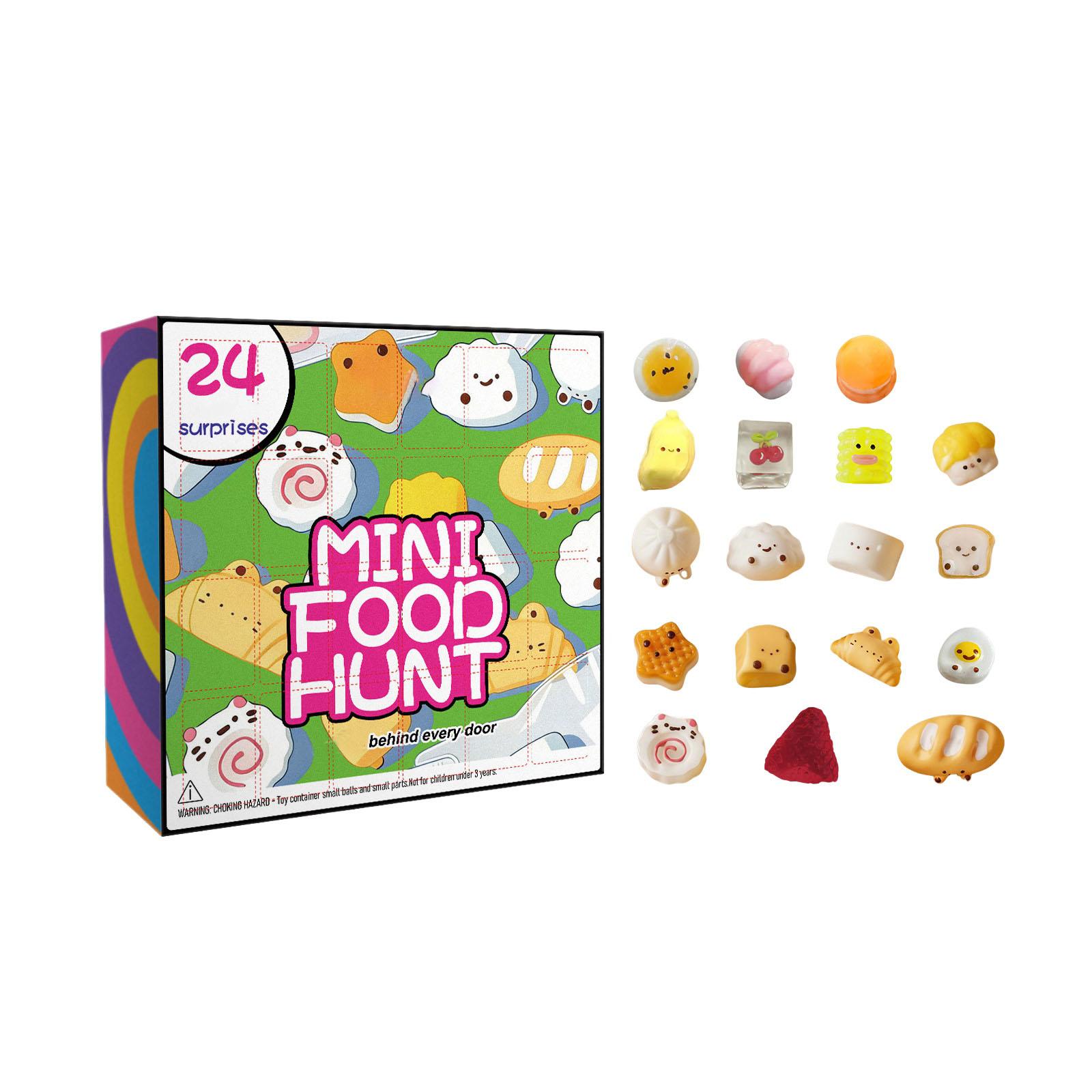 

-piece Food Extrusion Toy Gift Box Cute Soft Rubber Stress Relief And Venting Children s Creative Gift Set. зелёный