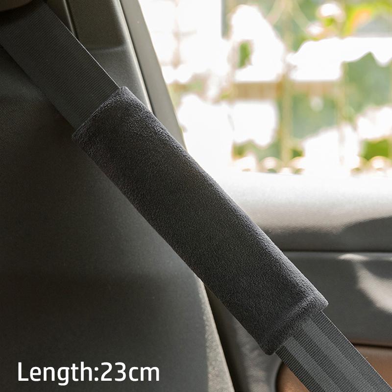 Universal Car Seat Belt Cover Plush Cute Cartoon Car Safety Belt Cover Shoulder Pad For Kids Adults Car Interior Accessories