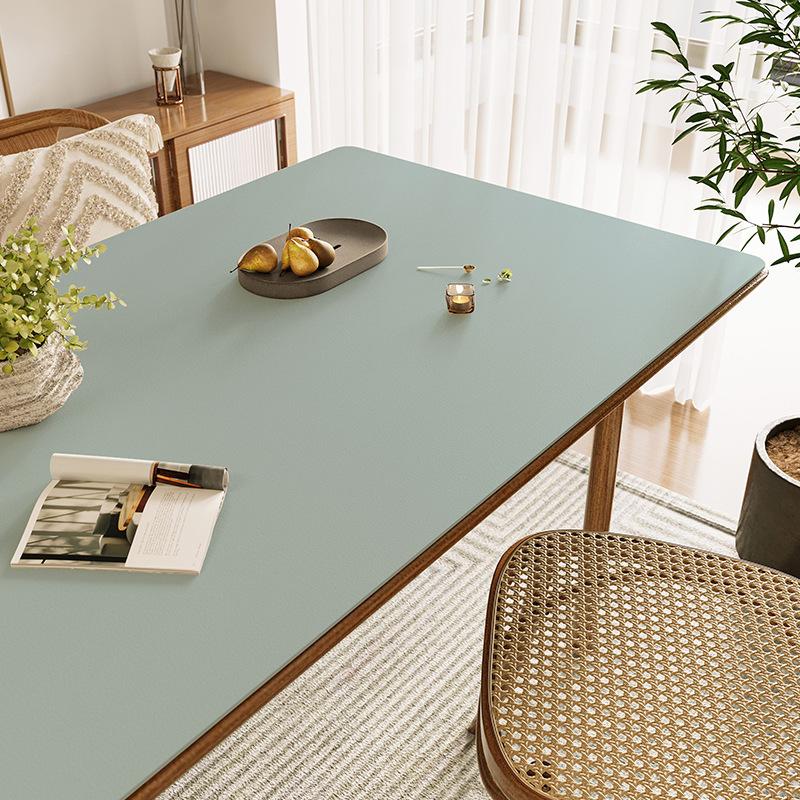 Solid Color Leather Table Mat Waterproof And Oil-Proof Leave-In Computer Table Student Study Desk Protective Mat Coffee Table Mat Dining Table Cloth