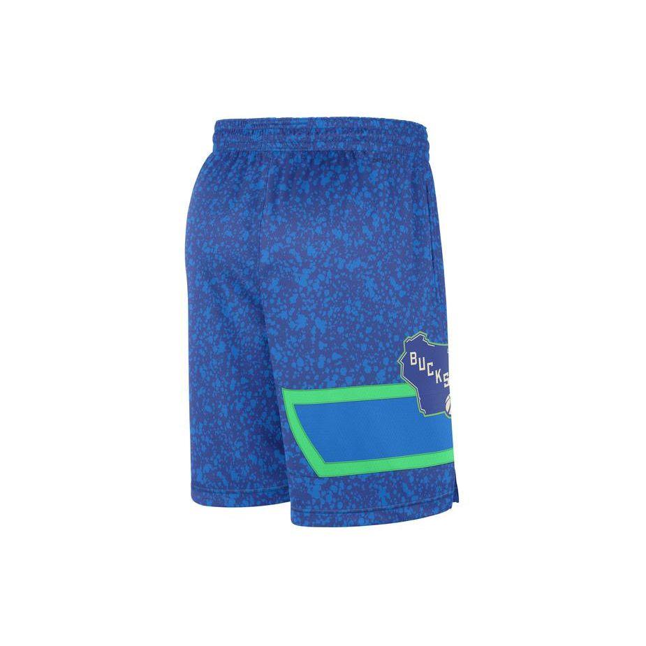 Nike NBA Milwaukee Bucks Swingman City Edition Dri-Fit Shorts Photo Blue/Flat Opal Men Streetwear DX8709-406