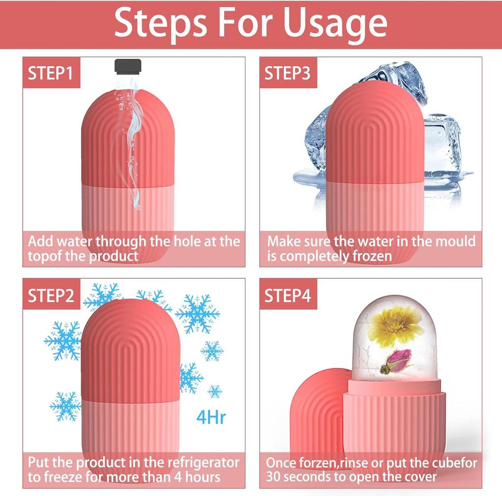Ice Face Roller, DIY Face Massage Roller, Facial Ice Roller for Face, Eyes & Joints, Ice Compress Skin Care Tool for Women & Men