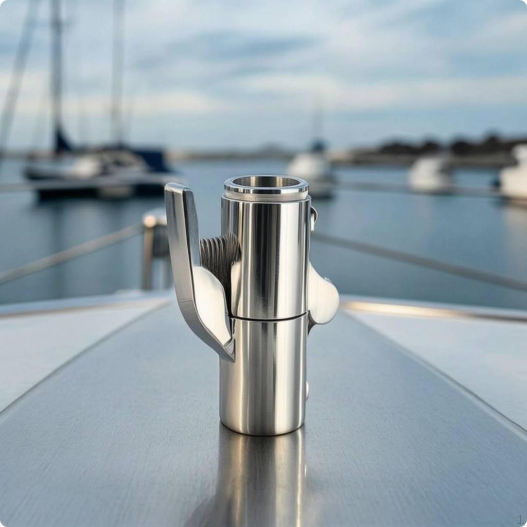Hinged Connector with Snap-Button Marine Grade Pipe Stainless